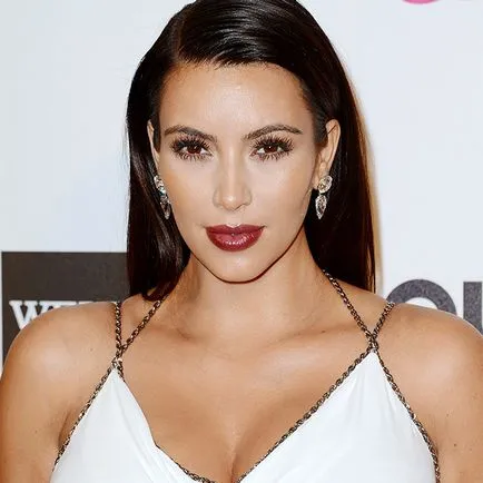 Kim Kardashian előtt és után műanyag, fotó, kozmopolita magazin