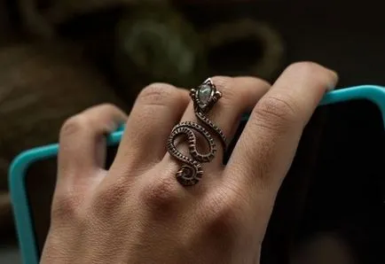 Ring kígyó (40 fotó) női ékszerek értéke, mint egy mohó kígyó a saját farkába harap