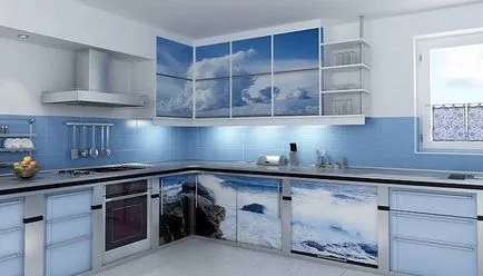 Bucătărie într-un stil marin - interior fotografie