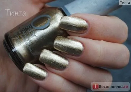 Лак Орли фолио FX - «течен метал, истинско злато върху ноктите (снимка в действие)
