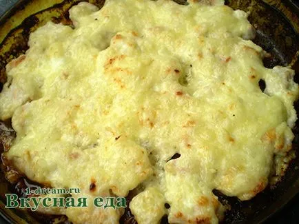 Csirkemell filé sült tejszínes sajttal - főzés csirke a sütőben - ízletes ételek