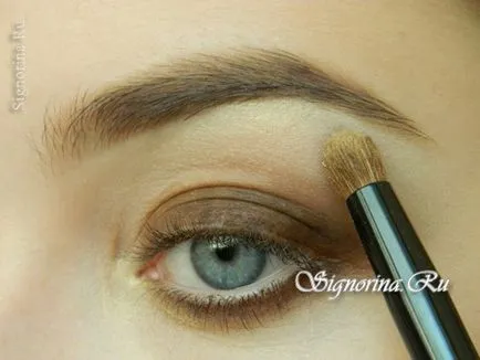 Make-up Smokey Eyes bronz árnyalatú kék szeme bemutató fotókkal