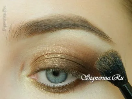 Make-up Smokey Eyes bronz árnyalatú kék szeme bemutató fotókkal