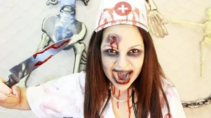 Nurse Halloween smink lépésről lépésre