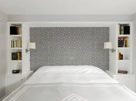 Wallpaper в спалнята за главата на леглото, artemonblog