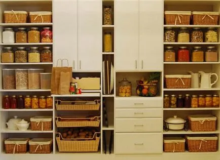 Funcționalitatea și frumusețea de 20 de idei pentru organizarea cămară în bucătărie