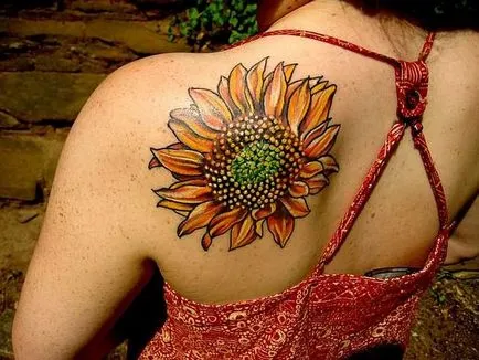 Снимки и стойност на слънчоглед татуировка