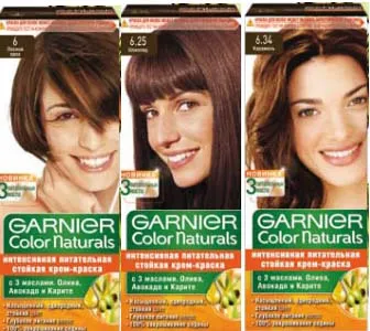A színpaletta haj Garnier
