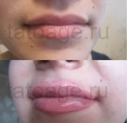 Козметични салони на устните пълни липи засенчване ефект, светлина, Олеся Petrovskaya