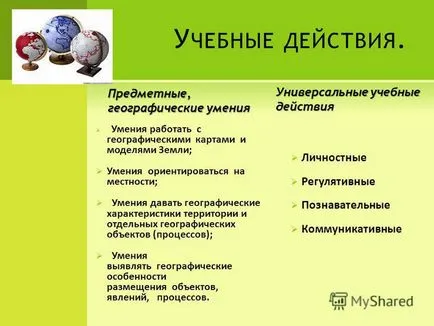 Представяне на стр ormirovanie Uud уроци по география, използвайки елементи от дизайна