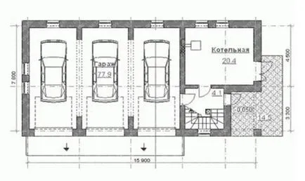 Проектът е с гараж за 3 коли, които трябва да бъдат предоставени, sdelai Garazh