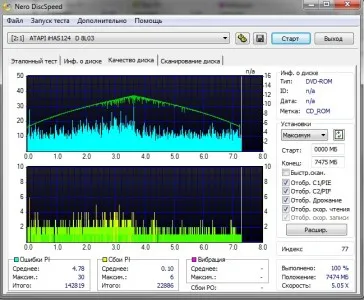 Minőség-ellenőrzés megírt lemezek xbox 360 nero DiscSpeed