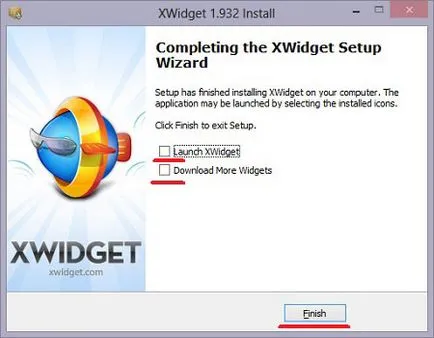 Програма за джаджа на xwidget на работния плот