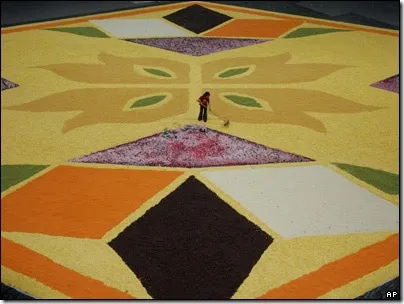 Rangoli (alpona) - pictura uscată