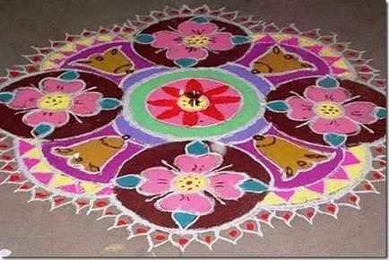 Rangoli (alpona) - pictura uscată