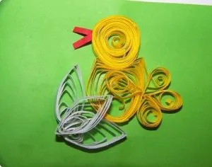 Quilling de pui ca o poftă de mâncare de meserii din hârtie (foto)