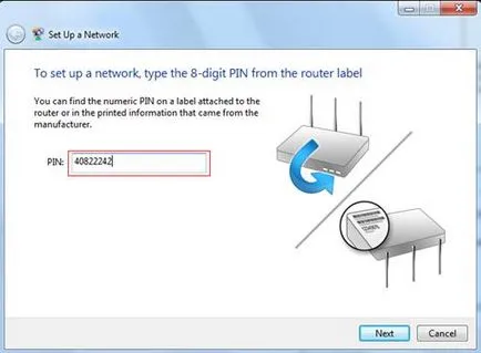 Mi a pin-kódot, amikor kapcsolódni a vezeték nélküli router OS Windows 7