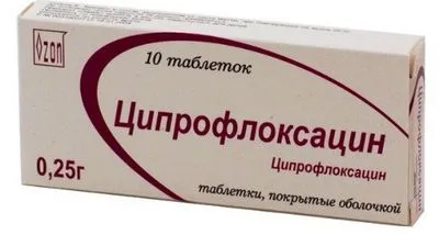 Ципрофлоксацин цистит - отстраняване на причината за заболяването