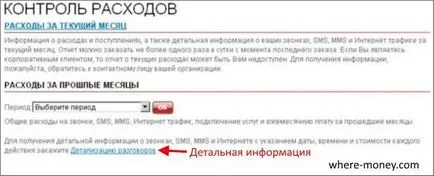 Подробно фактуриране MTS - разпечатка на разговорите и SMS чрез Интернет