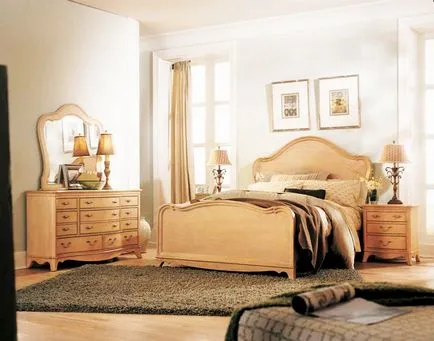 Спалня в романтичен стил - интериорен дизайн снимка