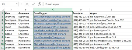 Excel 2013 mozgás és elrejtése a sorok és oszlopok excel