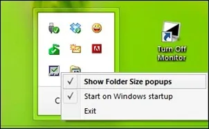 După cum putem vedea dimensiunea folder în Windows Explorer - Ascunde