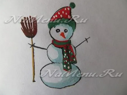 Cum de a desena un om de zăpadă în etape