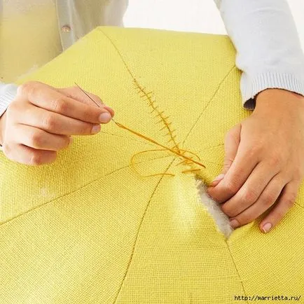 Как да шият мека кръгла табуретка