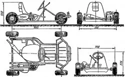 Karting kezüket rajz