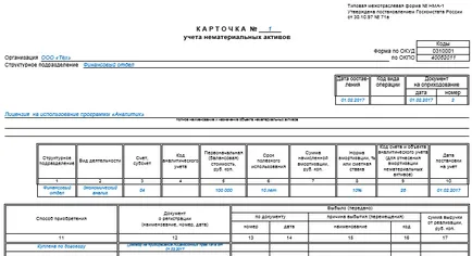 Kártya az immateriális javak - forma immateriális javak 1