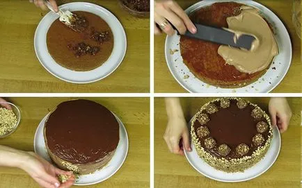 Classic torta „Ferrero Rocher” lépésről lépésre recept fotók