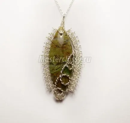 sârmă bijuterii pandantiv și jadeit