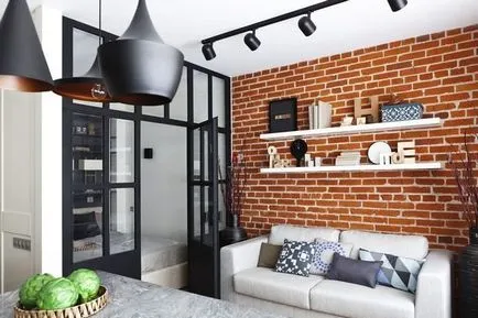 Az apartman-stílusú loft 80 kép ötletek megjavítani a falak és a mennyezet a kezét