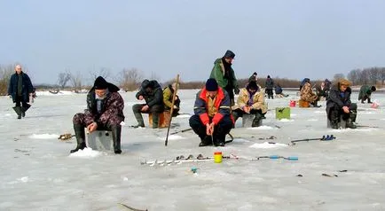 Улавянето костур при зимни mormyshkas жига gluhozime игра