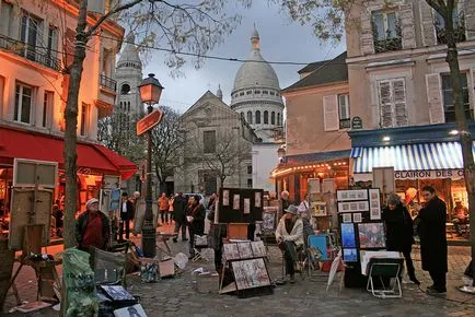 Útvonal Montmartre térkép és fotók