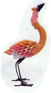 Moduláris origami flamingók