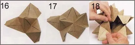 Moduláris origami csillag - használati és összecsukható rendszer