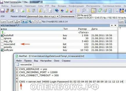 Setarea Cardsharing pe receptor Openbox S6 HD PVR - calitate și nu scump Cardsharing de facturare