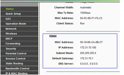 Beállítása a router TP-Link WR743ND saját kezűleg