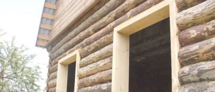 прозорец Obsada в дървена къща как да се направи кутия с ръцете си