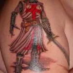 Татуировка Knight значимост, снимки и скици на най-добрите