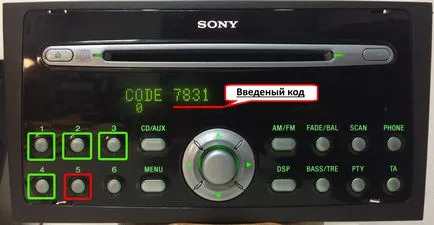 Deblocare de radio Sony, ford, servicii on-line odocar