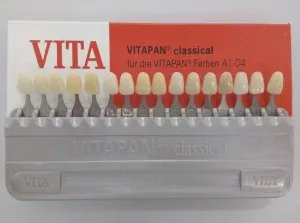 scala Vita pentru determinarea culorii dinților