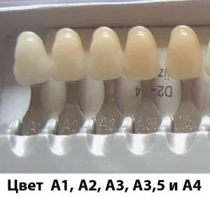 scala Vita pentru determinarea culorii dinților