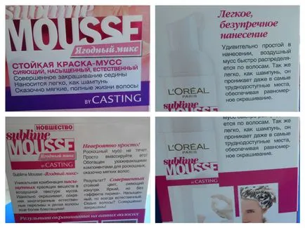 Ellenálló festék-mousse haj l - Oreal Paris fenséges mousse, árnyék 822 - eper tejszínnel,