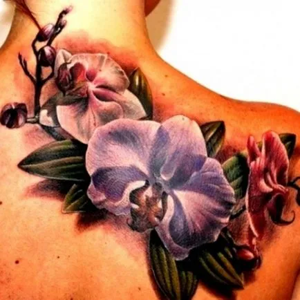 Tatuaj - baieti valoare orhidee, fete, și în zona