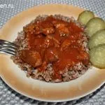 Párolt csirke kamrák - a recept egy fotó