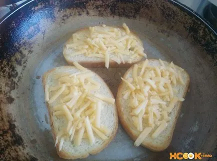Sajtos pirítóssal pán - recept fotókkal, hogyan kell főzni sült kenyér