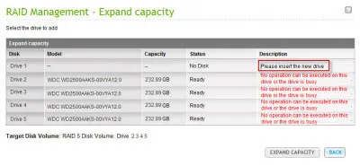 Kapacitásának növelése a tömb, és szintjének változása raid nélkül a rendszer leállítása, QNAP