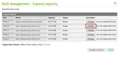 Kapacitásának növelése a tömb, és szintjének változása raid nélkül a rendszer leállítása, QNAP